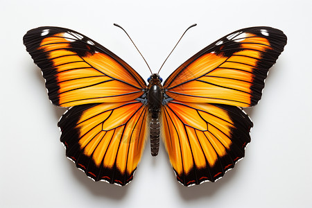 夏季昆虫蝴蝶黄色翅膀的蝴蝶背景