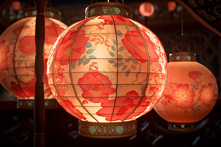 中式灯笼背景图片