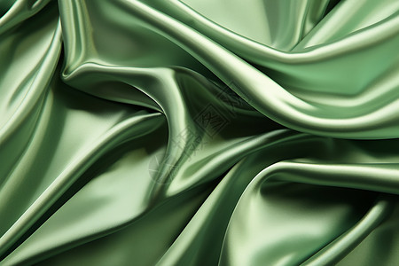 翠绿色丝绸线条背景图片