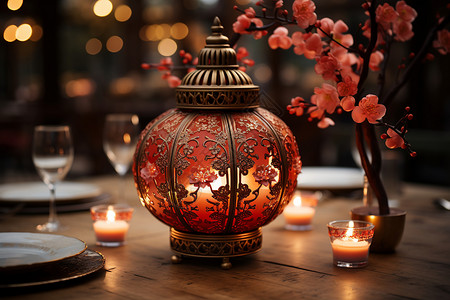 传统中式灯笼背景图片