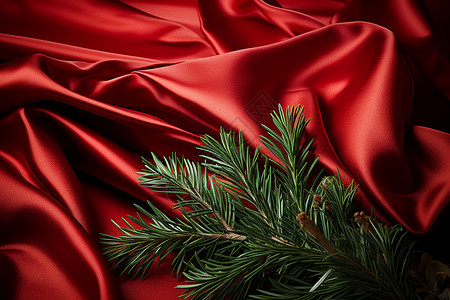 庆祝节日的红色丝绸背景图片