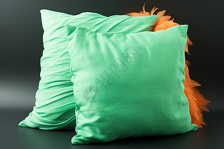 绿色的抱枕芯高清图片