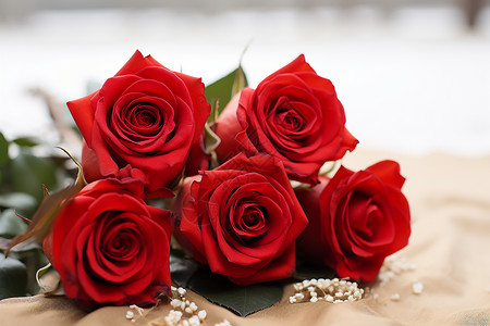 浪漫爱情的红色玫瑰背景图片