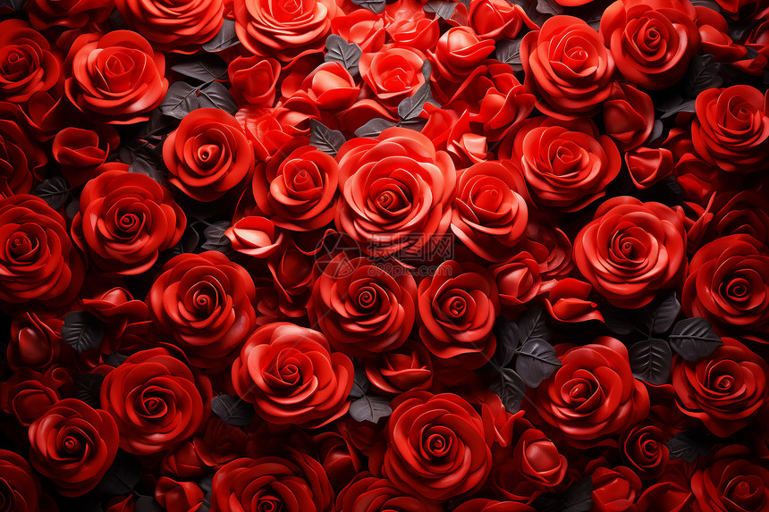 浪漫的玫瑰花海图片