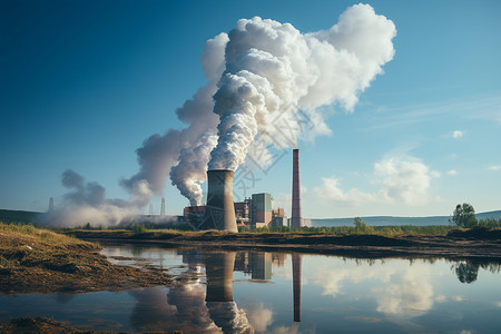 清净环保的生物质发电厂背景图片