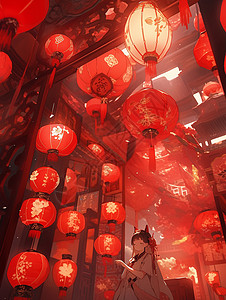浓情中国传统红灯笼背景图片