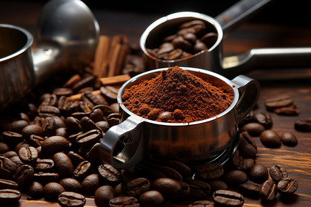 香醇咖啡粉背景图片