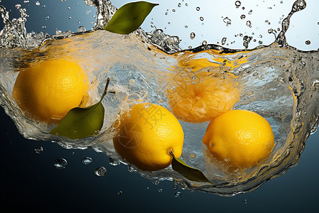 新鲜的柠檬背景图片