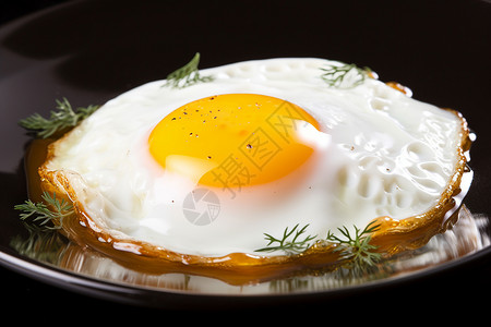 美食煎鸡蛋油炸鸡蛋馍皮高清图片
