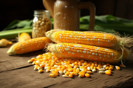 粗粮玉米背景图片