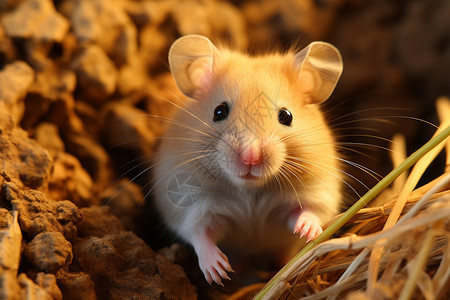 地上的小老鼠背景图片