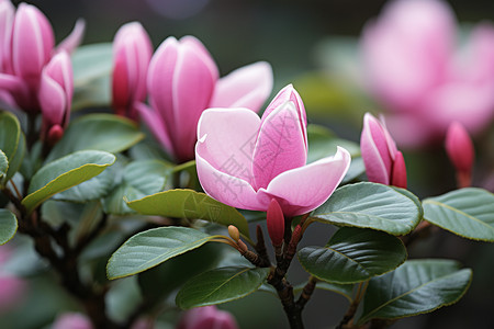 粉色的美丽花朵背景图片