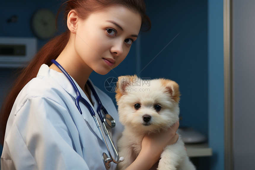 宠物医生和小狗图片