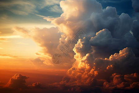天空中的彩云背景图片