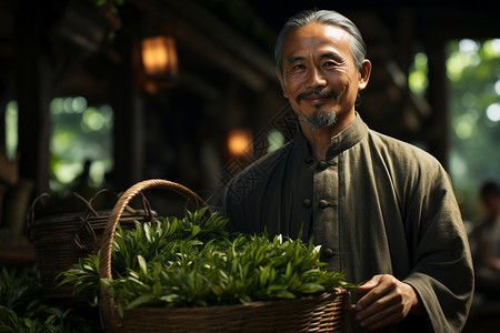 茶农的坚韧种植者制造者高清图片