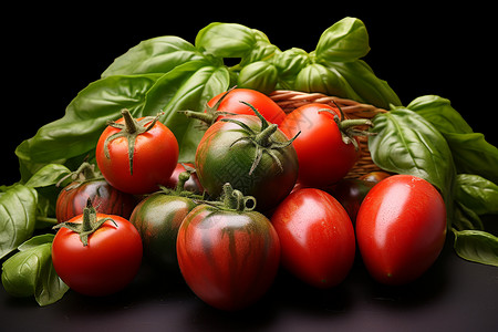 美味新鲜的番茄背景图片