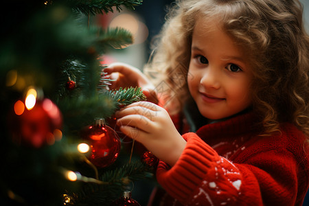 欢乐圣诞的女孩背景图片