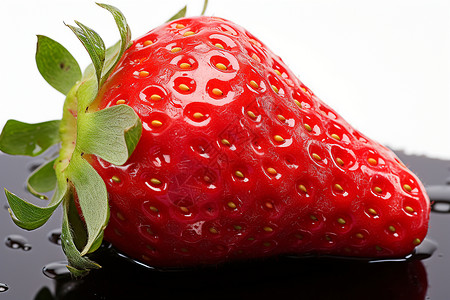 天然诱人的草莓背景图片