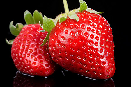 新鲜的水果草莓背景图片