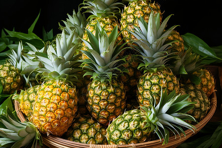 夏日菠萝盛宴背景图片