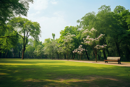 绿城公园的草地背景图片