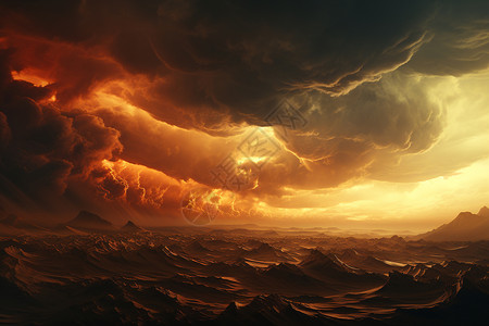危险的风暴天气背景图片