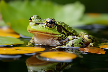户外野生的青蛙高清图片
