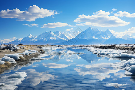 冰雪山脉背景图片