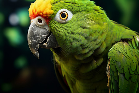 亮丽色彩的绿鹦鹉背景图片