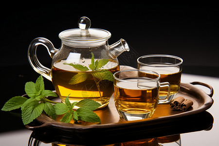 健康养生的茶饮背景图片