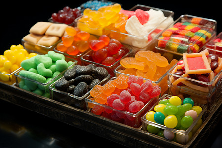 多彩糖果甜蜜之盒背景