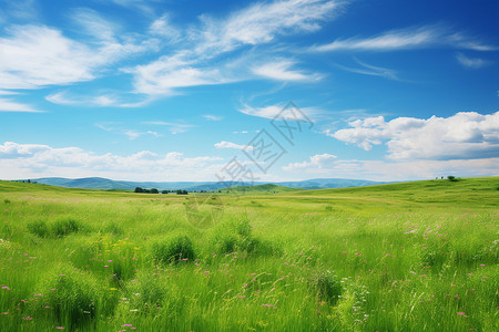 草原上茂密的野草背景图片