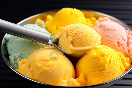 一碗冰淇淋背景图片