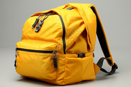 黄色的书包一个黄色的背包背景
