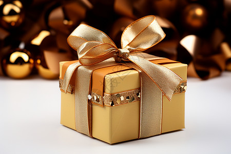 礼品盒包装金色礼品盒专属珍藏背景