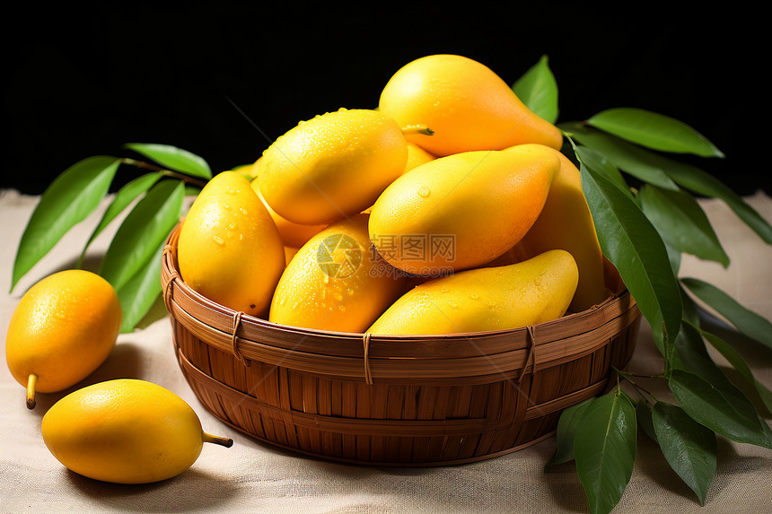 热带黄金芒果图片