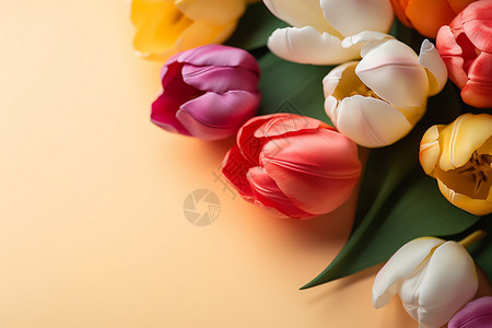 浪漫的郁金香鲜花背景图片