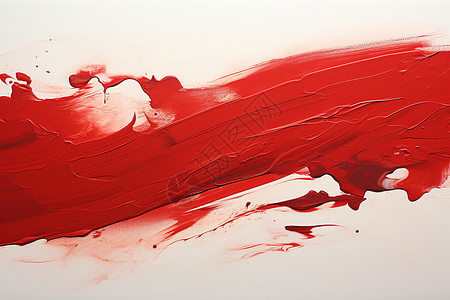油画刷红色油漆的刷痕背景