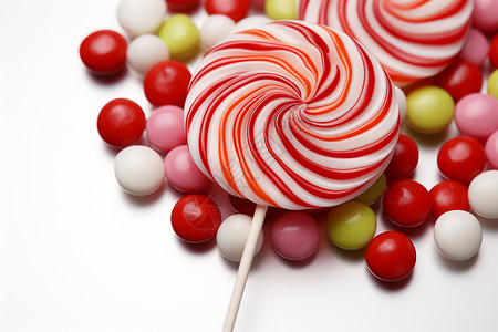 五彩斑斓的糖果棒棒糖背景图片