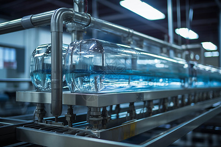 工业水水自动化工厂里的机器背景
