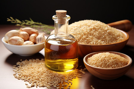 大米食用油美食与健康背景