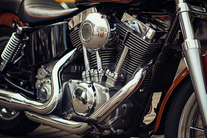 摩托车的零件发动机图片