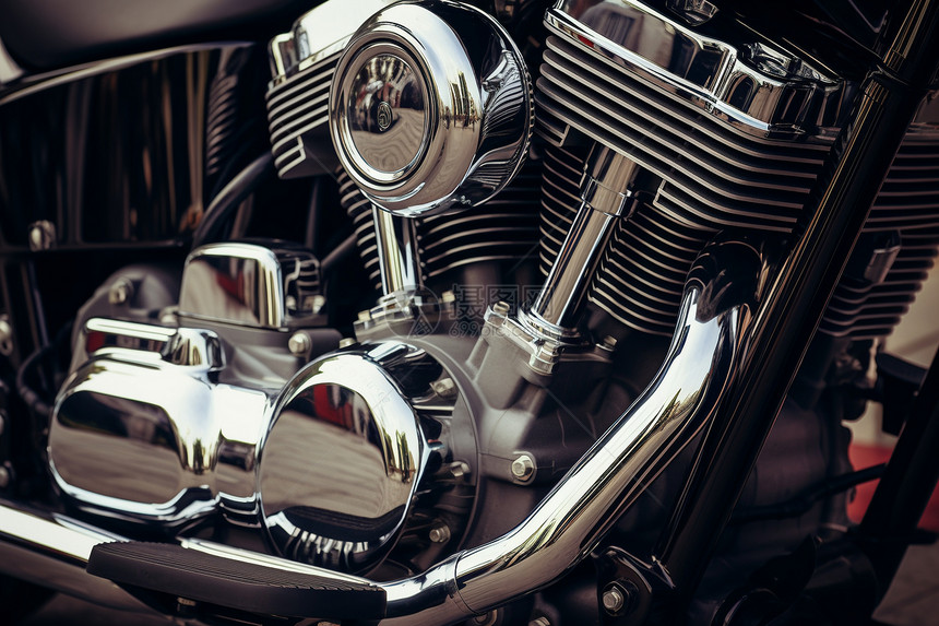 摩托车的发动机图片