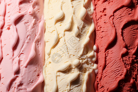 不同口味的冰淇淋冷饮背景图片