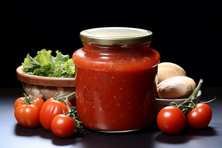 调味料的番茄酱背景图片
