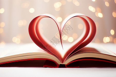 爱心书籍素材情人节表白的浪漫爱心背景