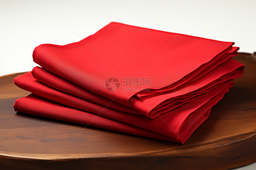 红色布料的堆叠图片