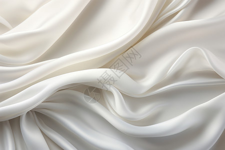 曲线柔美的白色丝绸背景背景图片