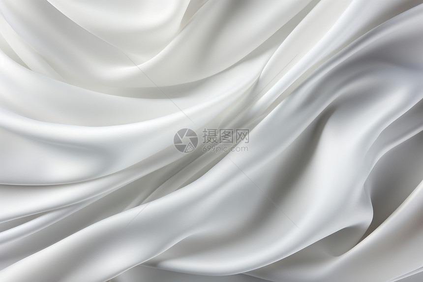 柔滑如丝的白色丝绸图片
