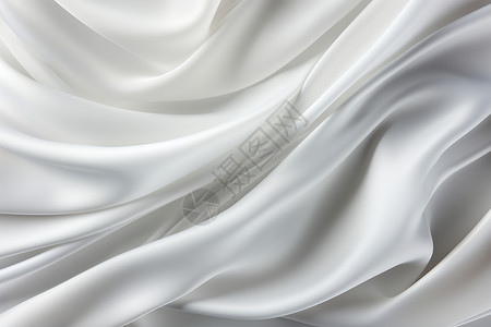 柔滑如丝的白色丝绸高清图片